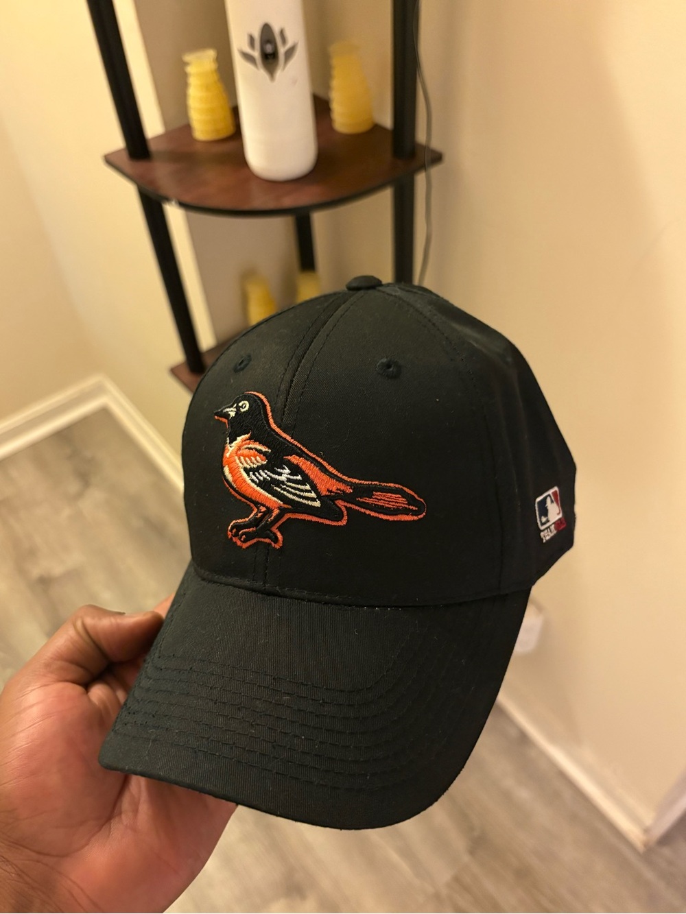 MLB Baltimore Orioles Black Embroidered Bird Cap